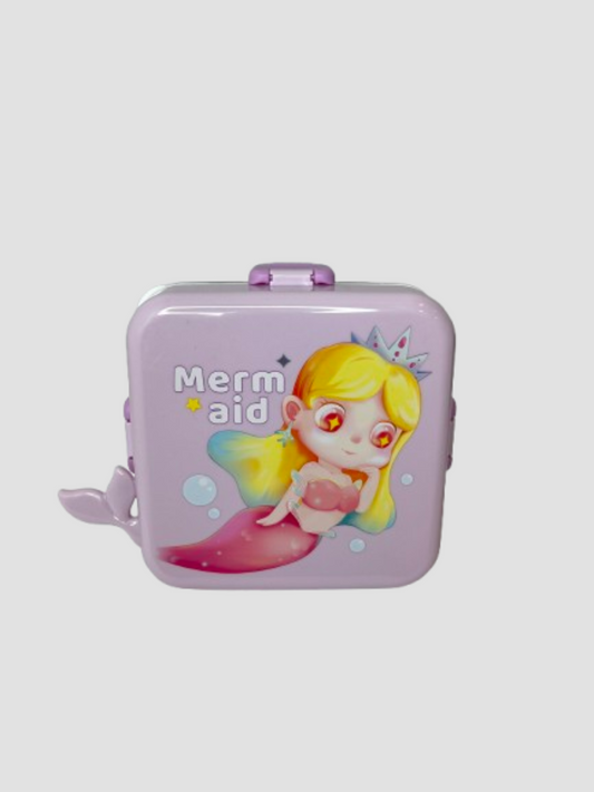 Mermaid Lunch Box for Kids – 3 Compartment Stainless Steel Bento with Spoon