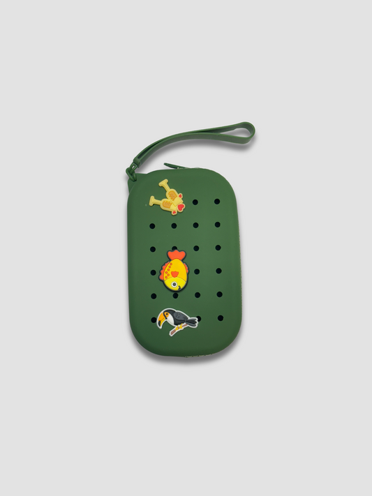 Colorful Silicone Pouch with Fun Stickers – Trendy & Practical Storage Bag