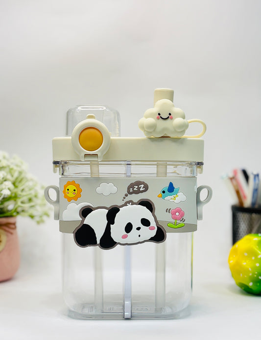 Dual Drink Water bottle- 780ml | BPA - Free & Spill-proof | Cute Cartoon Design |