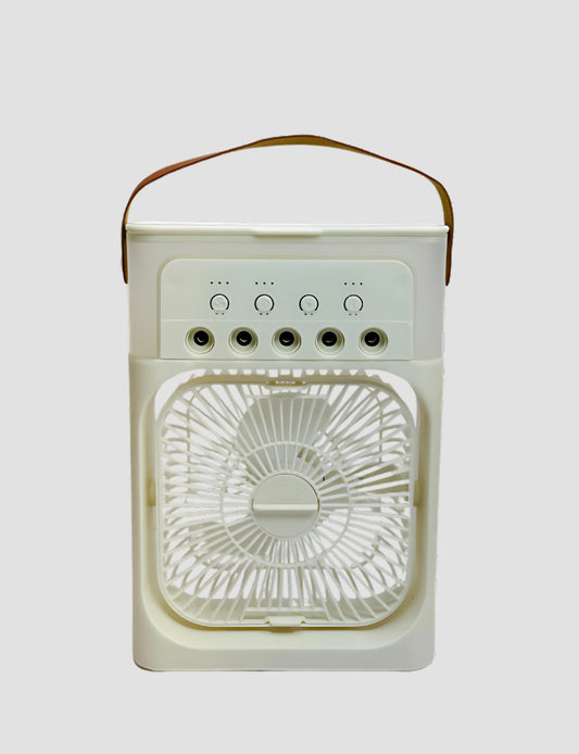 Mini Air Cooler and Cooling Fan with Ice Box, USB Fan, Portable Humidifier for Travel, Office, and Home
