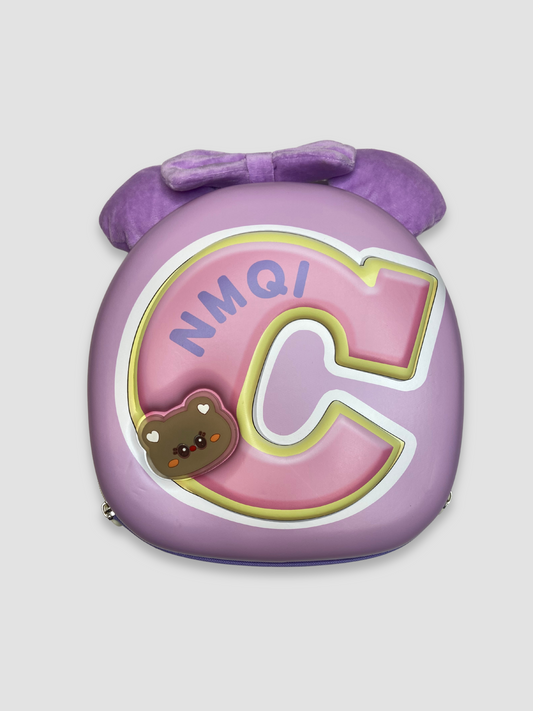 Kids LED Alphabet Backpack – 3D Cartoon Design with Plush Ears & Glowing "C"
