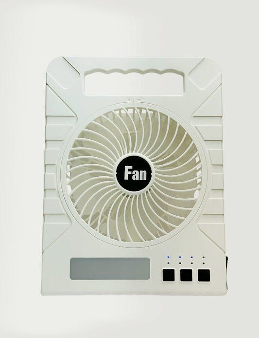 Mini Solar Fan, USB Rechargeable Foldable Fan with LED Lantern and Solar Panel – Portable Battery-Powered Cooling Fan for Camping, Outdoor, and Emergency Use