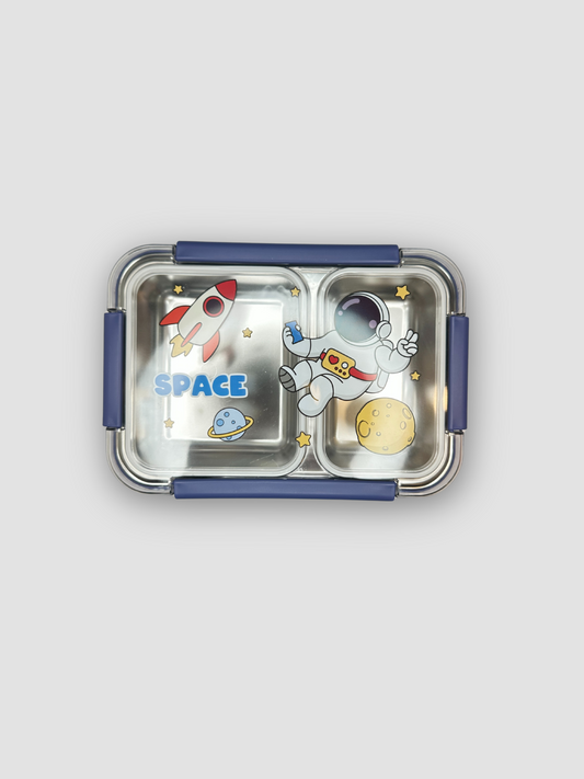 Space-Themed Kids Lunchbox Set – Rocket & Astronaut Design with Stainless Steel Containers