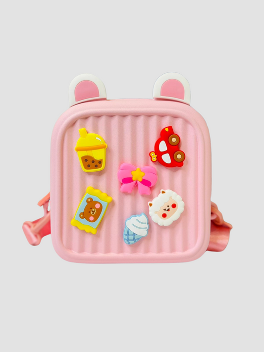 Kids Mini Cartoon Backpack with Pop Charms – Soft EVA, Lightweight & Cute Design