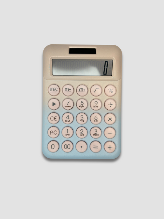 Pastel Bubble Calculator – Cute Soft Buttons & Retro Clear Design