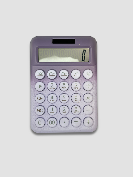 Pastel Bubble Calculator – Cute Soft Buttons & Retro Clear Design