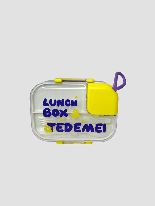 TEDEMEI Kids Lunch Box with Steel Tray & Spoon | Red & Purple Variants