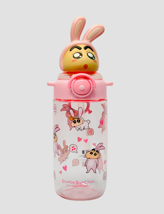Crayon Shinchan Kids Sealed Water Bottle – 650ml Leakproof Bottle with Straw & Lid | Premium Quality