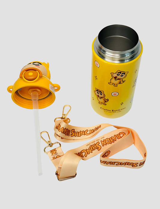 Shinchan Kids Water Bottle 650ml | Cosplay Face Edition | Kid-Friendly, Quirky & Perfect for School, Play, and Travel!